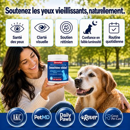 Bouchées pour le soutien de la vision