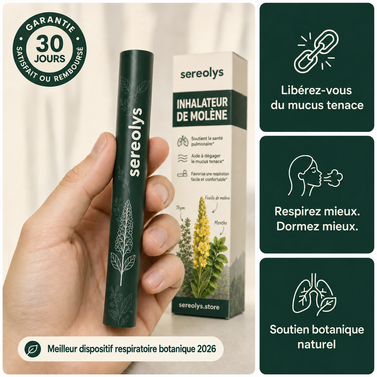 Sereolys ClearBreath™ – Inhalateur Botanique