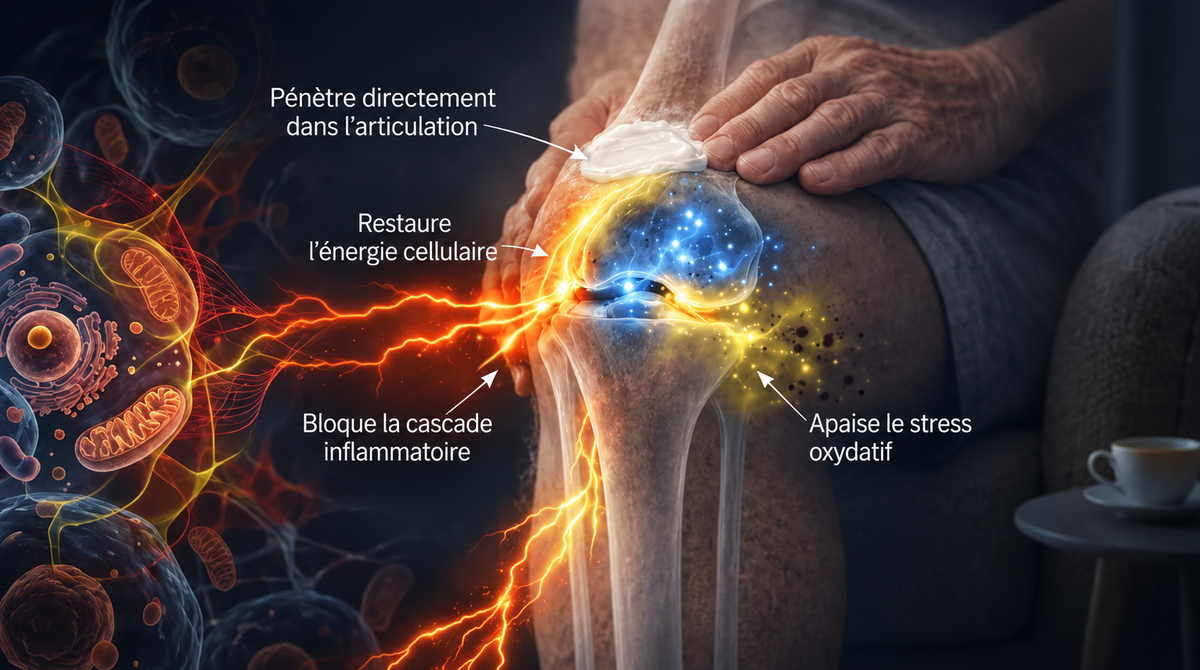Comment la formule pénètre directement dans l’articulation