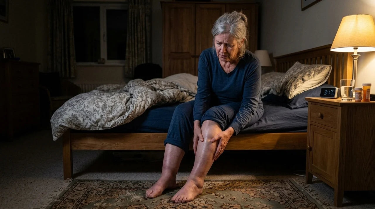 Scène émouvante avec des jambes gonflées